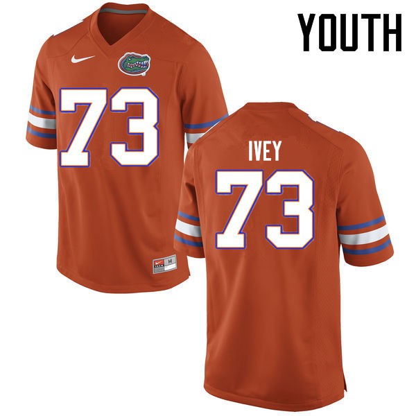 Florida Gators Youth #73 Martez Ivey College Football Jersey Orange